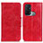 Funda de Cuero Cartera con Soporte Carcasa M02L para Oppo Reno5 A Rojo