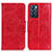 Funda de Cuero Cartera con Soporte Carcasa M02L para Oppo Reno6 5G Rojo