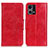 Funda de Cuero Cartera con Soporte Carcasa M02L para Oppo Reno7 4G Rojo