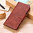 Funda de Cuero Cartera con Soporte Carcasa M02L para Samsung Galaxy A32 4G Marron