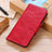 Funda de Cuero Cartera con Soporte Carcasa M02L para Samsung Galaxy M02s Rojo