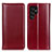 Funda de Cuero Cartera con Soporte Carcasa M02L para Samsung Galaxy S23 Ultra 5G Rojo