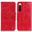 Funda de Cuero Cartera con Soporte Carcasa M02L para Sony Xperia 10 IV SOG07 Rojo