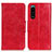 Funda de Cuero Cartera con Soporte Carcasa M02L para Sony Xperia 5 III SO-53B Rojo