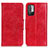 Funda de Cuero Cartera con Soporte Carcasa M02L para Xiaomi Redmi Note 10 5G Rojo