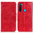 Funda de Cuero Cartera con Soporte Carcasa M02L para Xiaomi Redmi Note 8 (2021) Rojo