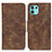 Funda de Cuero Cartera con Soporte Carcasa M03L para Motorola Moto Edge 20 Lite 5G Marron