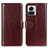 Funda de Cuero Cartera con Soporte Carcasa M03L para Motorola Moto Edge 30 Ultra 5G Marron