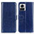 Funda de Cuero Cartera con Soporte Carcasa M03L para Motorola Moto Edge X30 Pro 5G Azul