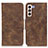 Funda de Cuero Cartera con Soporte Carcasa M03L para Samsung Galaxy S21 FE 5G Marron