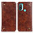 Funda de Cuero Cartera con Soporte Carcasa M04L para Motorola Moto E20 Marron