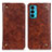 Funda de Cuero Cartera con Soporte Carcasa M04L para Motorola Moto Edge 20 5G Marron