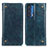 Funda de Cuero Cartera con Soporte Carcasa M04L para Motorola Moto Edge (2021) 5G Azul