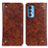 Funda de Cuero Cartera con Soporte Carcasa M04L para Motorola Moto Edge S Pro 5G Marron