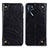 Funda de Cuero Cartera con Soporte Carcasa M04L para Oppo A16s Negro