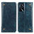 Funda de Cuero Cartera con Soporte Carcasa M04L para Oppo A54s Azul