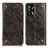 Funda de Cuero Cartera con Soporte Carcasa M04L para Oppo A74 4G Bronze