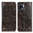 Funda de Cuero Cartera con Soporte Carcasa M04L para Oppo A94 4G Bronze