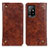 Funda de Cuero Cartera con Soporte Carcasa M04L para Oppo A94 5G Marron