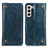 Funda de Cuero Cartera con Soporte Carcasa M04L para Samsung Galaxy S21 5G Azul