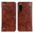 Funda de Cuero Cartera con Soporte Carcasa M04L para Sony Xperia 5 III SO-53B Marron