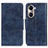 Funda de Cuero Cartera con Soporte Carcasa M05L para Huawei Honor 60 5G Azul