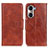 Funda de Cuero Cartera con Soporte Carcasa M05L para Huawei Honor 60 5G Marron