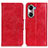 Funda de Cuero Cartera con Soporte Carcasa M05L para Huawei Honor 60 5G Rojo