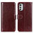 Funda de Cuero Cartera con Soporte Carcasa M05L para Motorola Moto E32 Marron