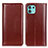 Funda de Cuero Cartera con Soporte Carcasa M05L para Motorola Moto Edge 20 Lite 5G Marron