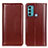 Funda de Cuero Cartera con Soporte Carcasa M05L para Motorola Moto G40 Fusion Marron