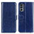 Funda de Cuero Cartera con Soporte Carcasa M05L para Motorola Moto G62 5G Azul