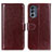 Funda de Cuero Cartera con Soporte Carcasa M05L para Motorola Moto G62 5G Marron