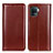 Funda de Cuero Cartera con Soporte Carcasa M05L para Oppo Reno5 F Marron