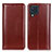 Funda de Cuero Cartera con Soporte Carcasa M05L para Samsung Galaxy M32 4G Marron