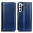 Funda de Cuero Cartera con Soporte Carcasa M05L para Samsung Galaxy S21 FE 5G Azul