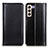 Funda de Cuero Cartera con Soporte Carcasa M05L para Samsung Galaxy S21 FE 5G Negro