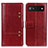 Funda de Cuero Cartera con Soporte Carcasa M06L para Google Pixel 6a 5G Rojo