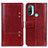 Funda de Cuero Cartera con Soporte Carcasa M06L para Motorola Moto E20 Rojo