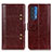 Funda de Cuero Cartera con Soporte Carcasa M06L para Motorola Moto Edge (2021) 5G Marron