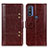 Funda de Cuero Cartera con Soporte Carcasa M06L para Motorola Moto G Pure Marron