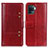 Funda de Cuero Cartera con Soporte Carcasa M06L para Oppo Reno5 F Rojo