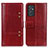 Funda de Cuero Cartera con Soporte Carcasa M06L para Samsung Galaxy Quantum2 5G Rojo