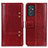 Funda de Cuero Cartera con Soporte Carcasa M06L para Samsung Galaxy Quantum4 5G Rojo