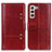 Funda de Cuero Cartera con Soporte Carcasa M06L para Samsung Galaxy S22 Plus 5G Rojo