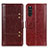 Funda de Cuero Cartera con Soporte Carcasa M06L para Sony Xperia 10 III Lite Marron