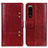 Funda de Cuero Cartera con Soporte Carcasa M06L para Sony Xperia 5 III SO-53B Rojo