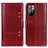 Funda de Cuero Cartera con Soporte Carcasa M06L para Xiaomi Poco M4 Pro 5G Rojo