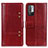 Funda de Cuero Cartera con Soporte Carcasa M06L para Xiaomi Redmi Note 10 5G Rojo