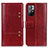 Funda de Cuero Cartera con Soporte Carcasa M06L para Xiaomi Redmi Note 11 5G Rojo